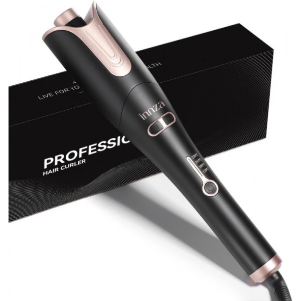 INNZA Hair Curler Curling Wand Ceramic Curling Tongs Curling Iron Curling Wand, Adjustable Temperature, Heat Resistant Glove Hair Styling Tool for Long Thick Thin Hair